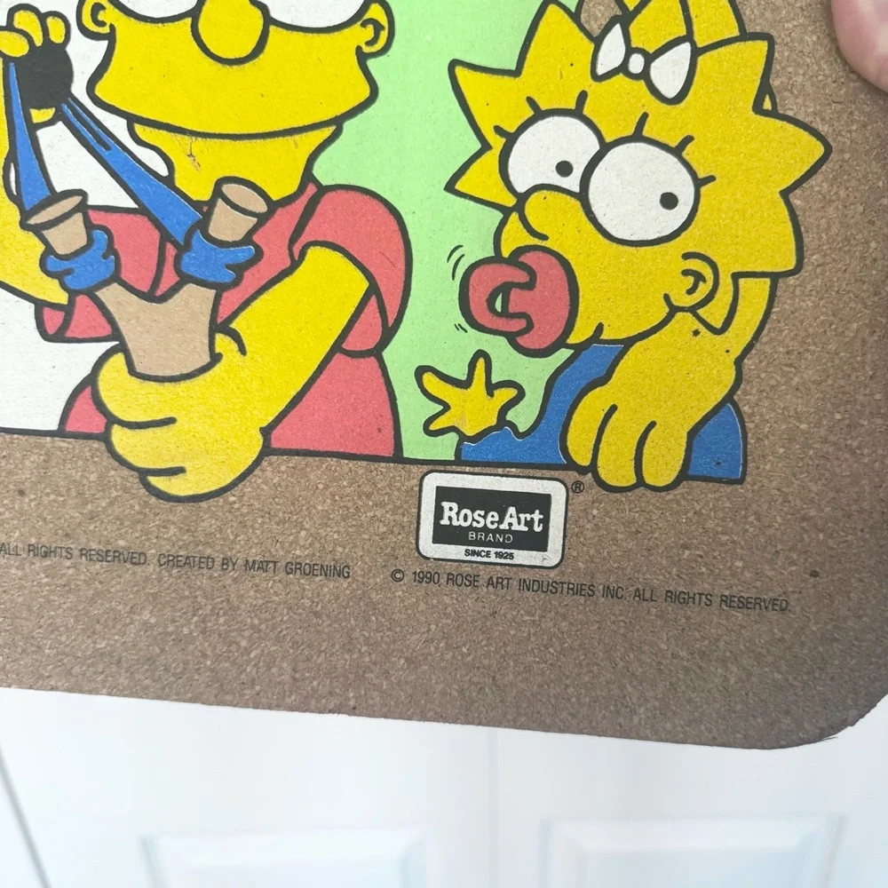 Vintage 1990 ROSE ART “THE SIMPSONS” cork board